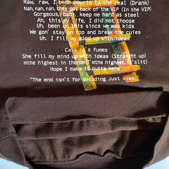 Brown Travis Scott Highest In The Room Not For Decoding Hoodie - size xxl - Picture 5 of 6